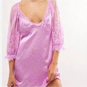Free People NWOT Dot Lace Mini Dress‎